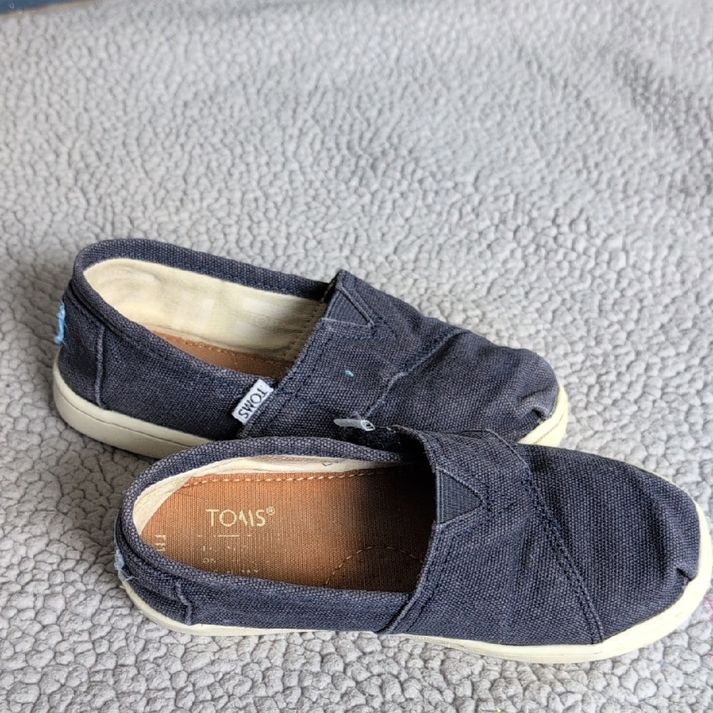 Toms Charcoal Canvas Slip-Ons